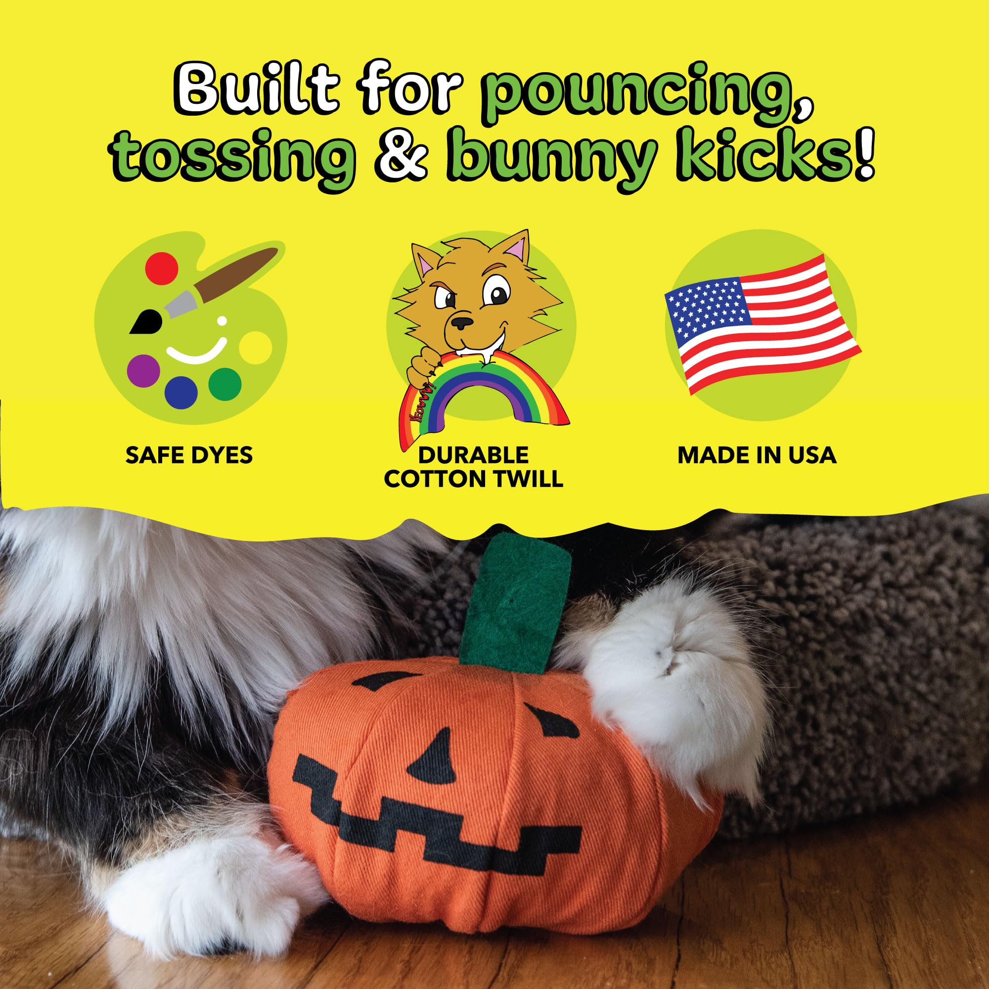 Amazon.com : Yeowww! Catnip Haloween Pumpkin Catnip Cat Toy - 3 in